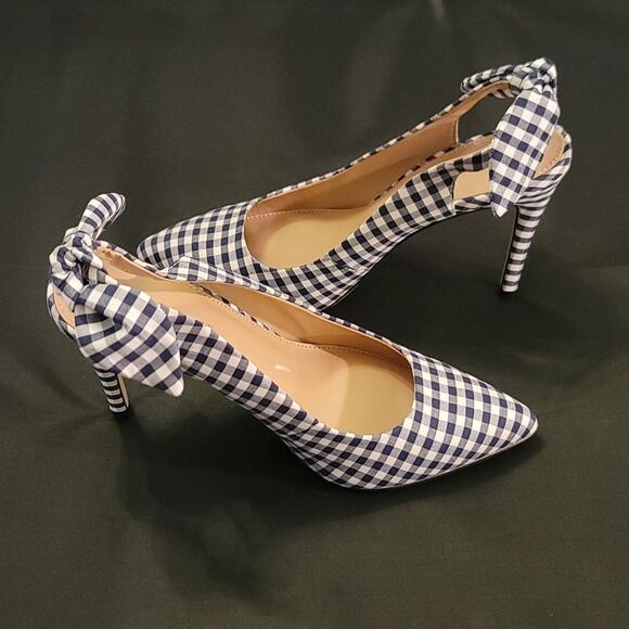 BCBGENERATION HENAYA LEATHE STYLISH CHECKER SLINGBACK HEEL - Picture 8 of 16